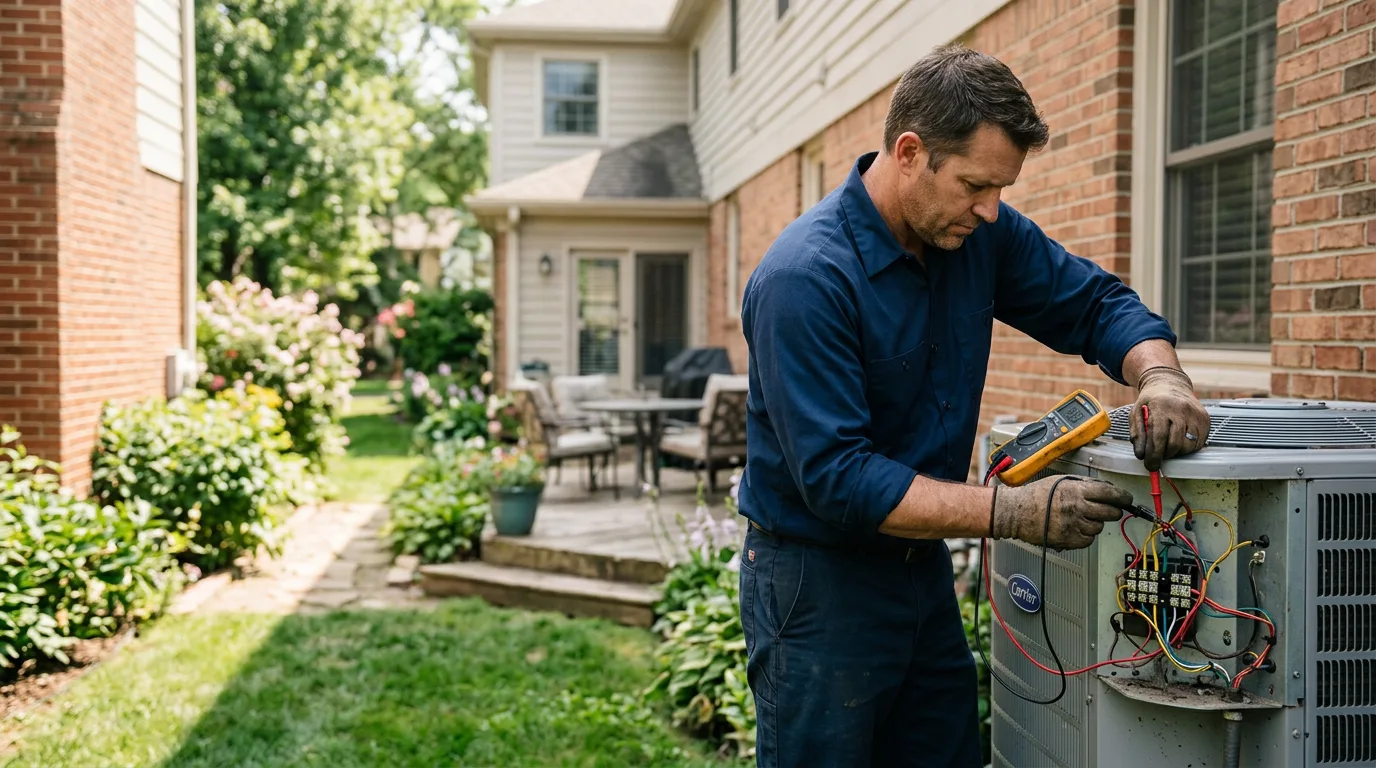 HVAC technician working near Clinton, NJ